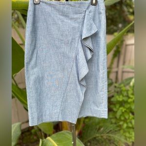 Jcrew Chambray pencil Skirt